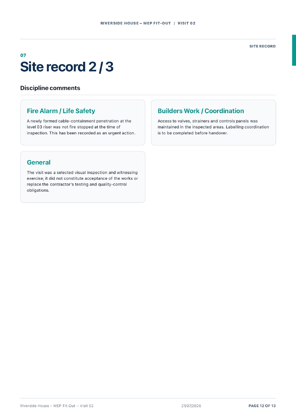 Riverside House report page 12